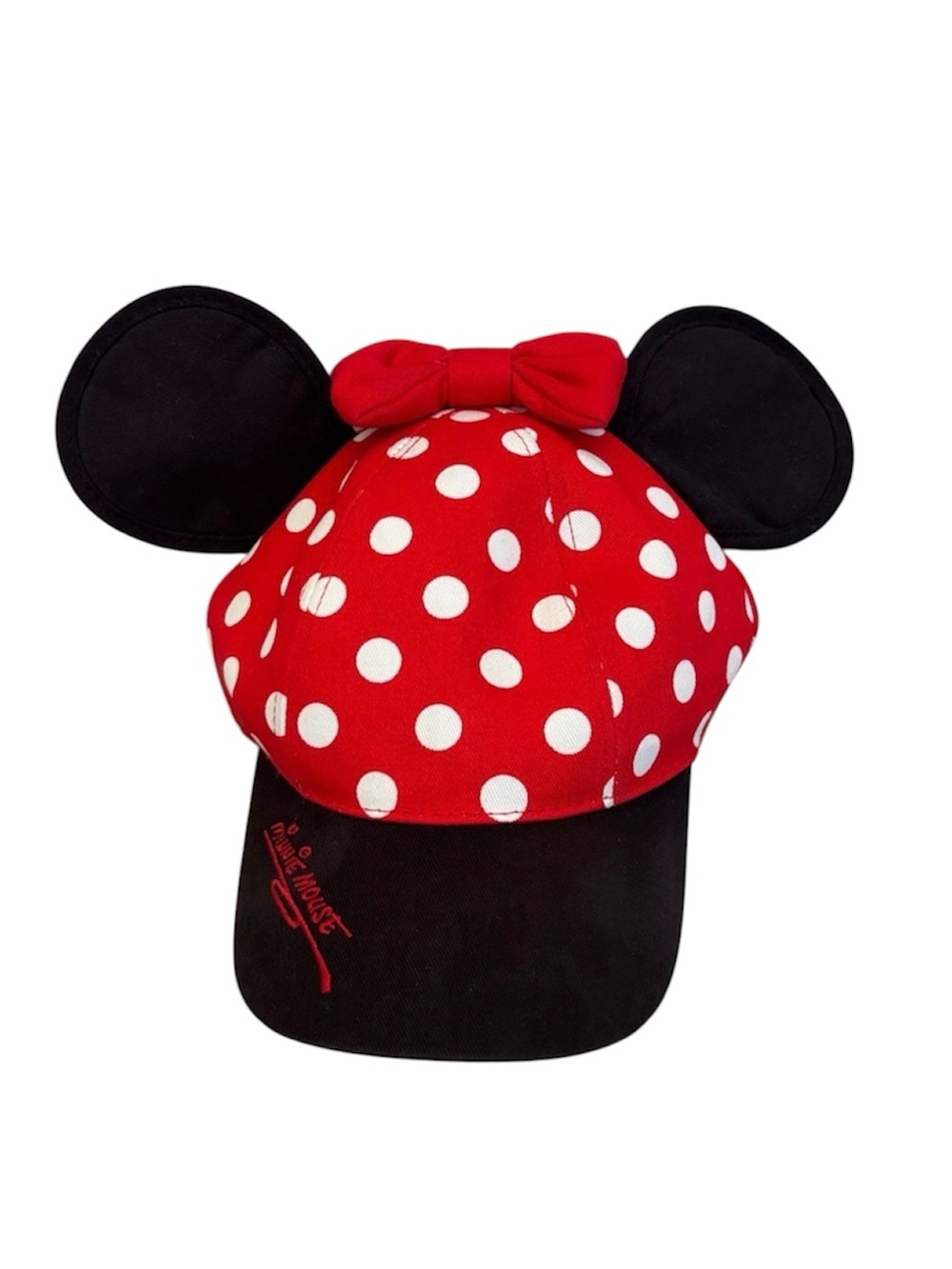 Disneyland Red, White & Black Minnie Mouse Baseball Style Adjustable Hat